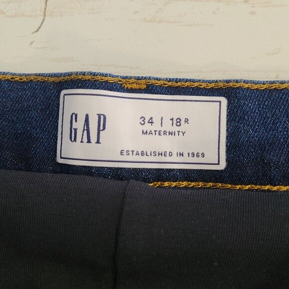 GAP Full Panel Maternity Blue Jeans NEW 34 / 18 Women - Picture 3 of 7